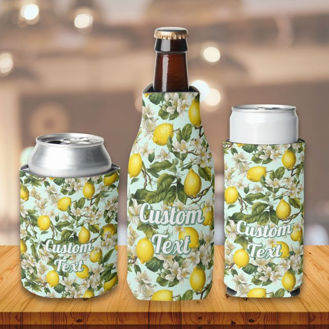 Lemons Pattern Bottle Cooler (Creator Uploaded)