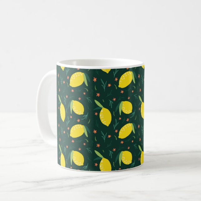 Lemons Pattern  Coffee Mug (Front Left)