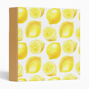 Lemons pattern design binder