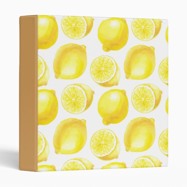 Lemons pattern design binder (Front/Spine)