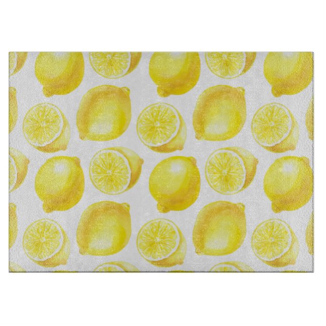 Lemons pattern design cutting board (Front)