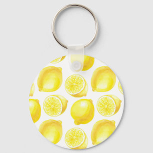 Lemons pattern design keychain