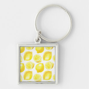 Lemons pattern design keychain