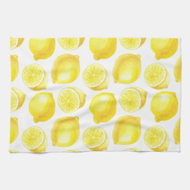 Lemons pattern design kitchen towel (Horizontal)
