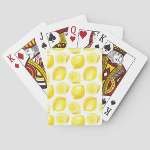 Lemons pattern design playing cards