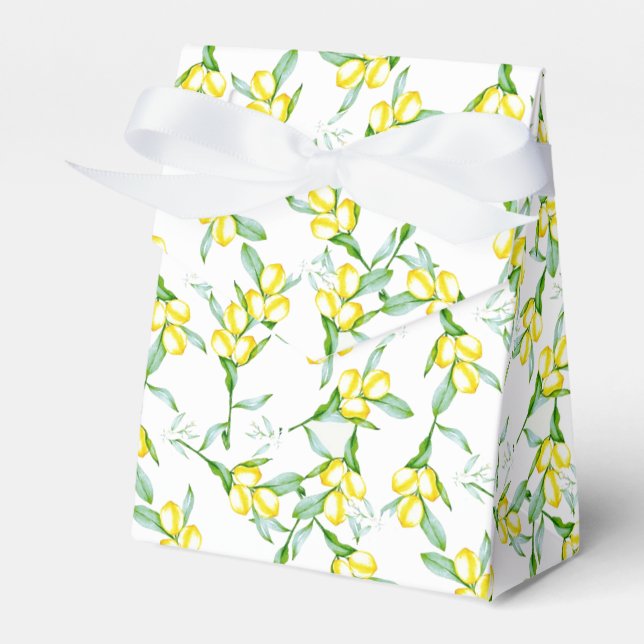 Lemons pattern  favor box (Front Side)