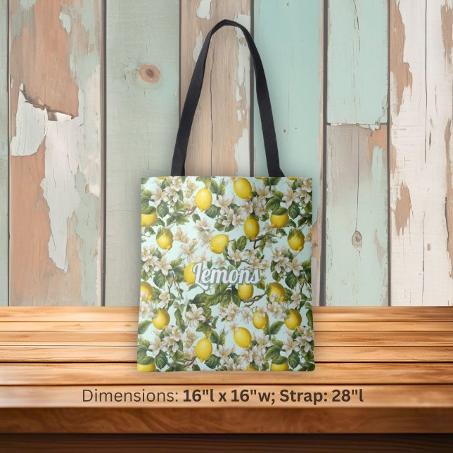 Lemons Pattern Tote Bag (Creator Uploaded)