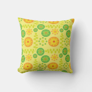 Lemons patterns throw pillow