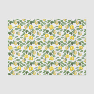lemons, plants, floral. illustration. tissue paper