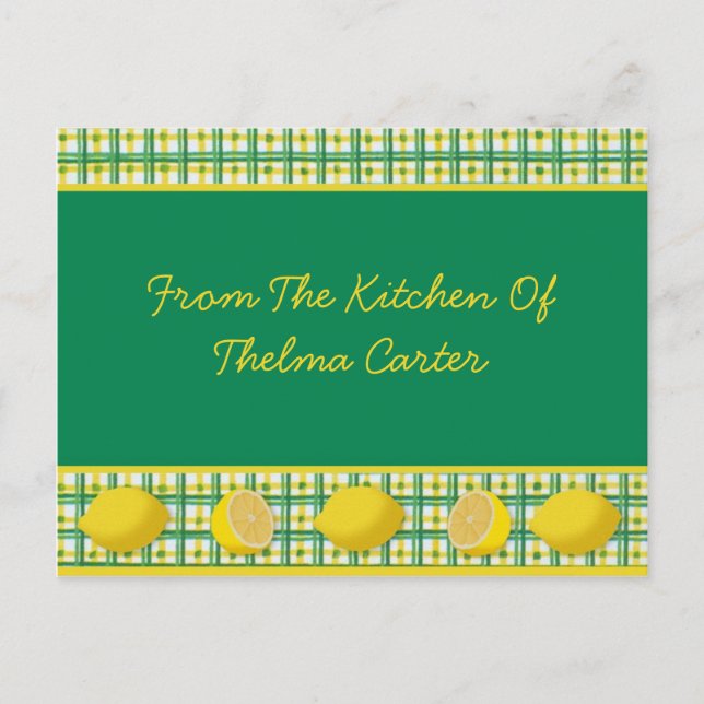 Lemons Recipe Card (Front)