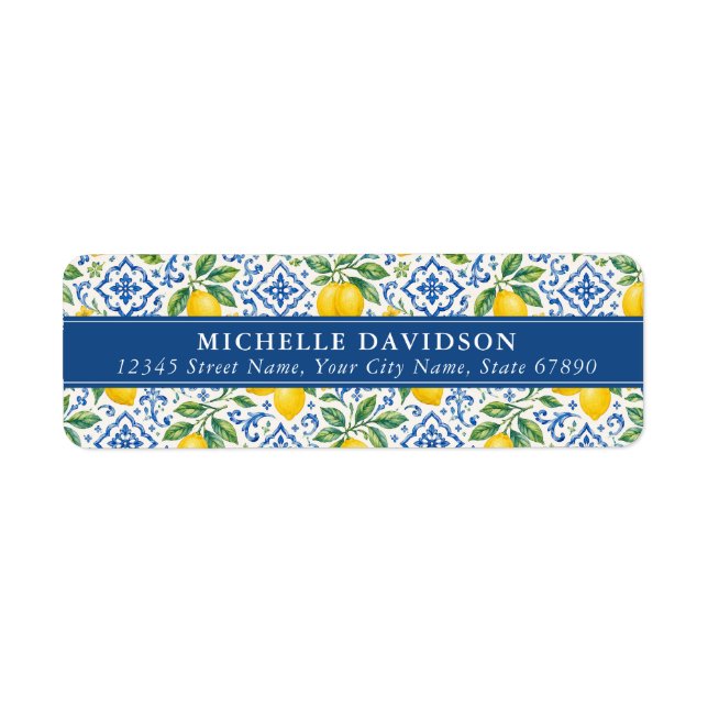 Lemons Return Address Labels (Front)