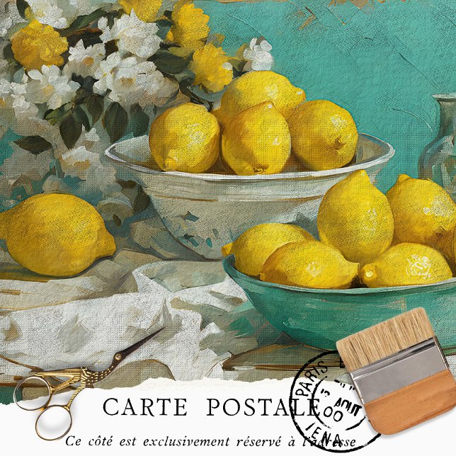 Lemons Rustic Farmhouse  Decoupage Tissue Paper (Creator Uploaded)
