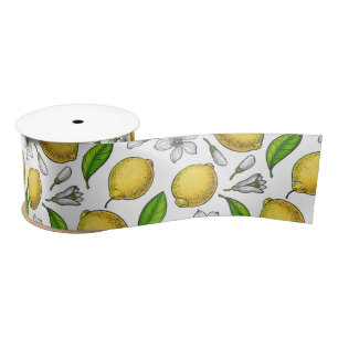 Lemons Satin Ribbon