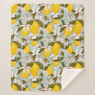 Lemons Sherpa Blanket