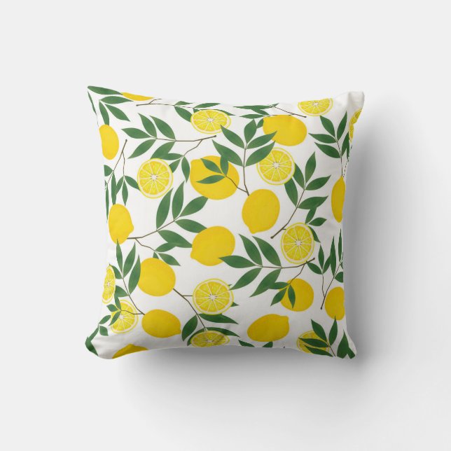 Lemons Throw Pillow (Front)