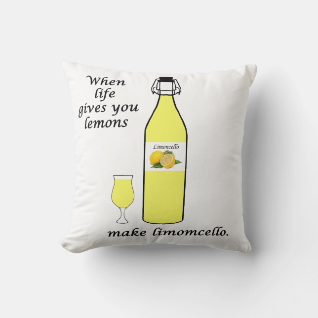 Lemons to Limoncello Throw Pillow (Front)