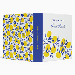 Lemons Tropical Mediterranean Tuscan Binder