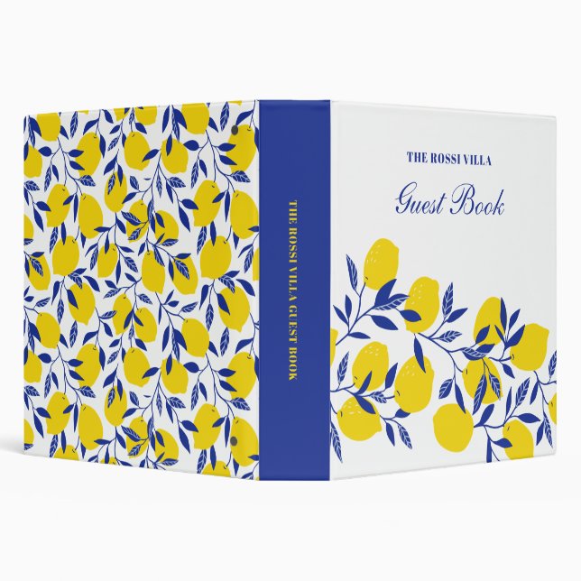 Lemons Tropical Mediterranean Tuscan Binder (Background)