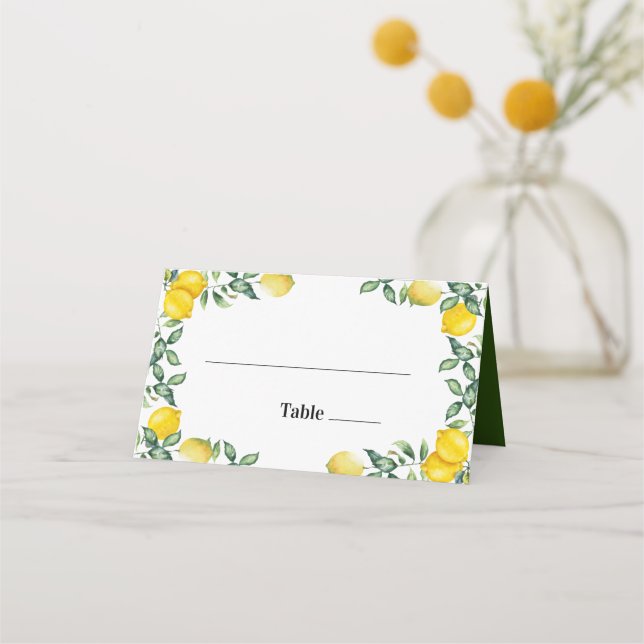 Lemons Wedding Place card (Front)