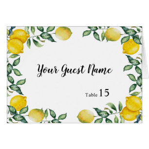 Lemons Wedding you write custom Place card