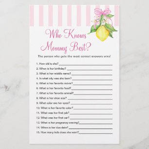 Lemons Who Knows Mommy Best Game