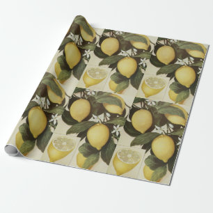 Lemons wrapping paper