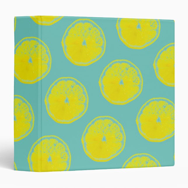 Lemons Yellow Green Citrus 4Ann Binder (Front/Spine)