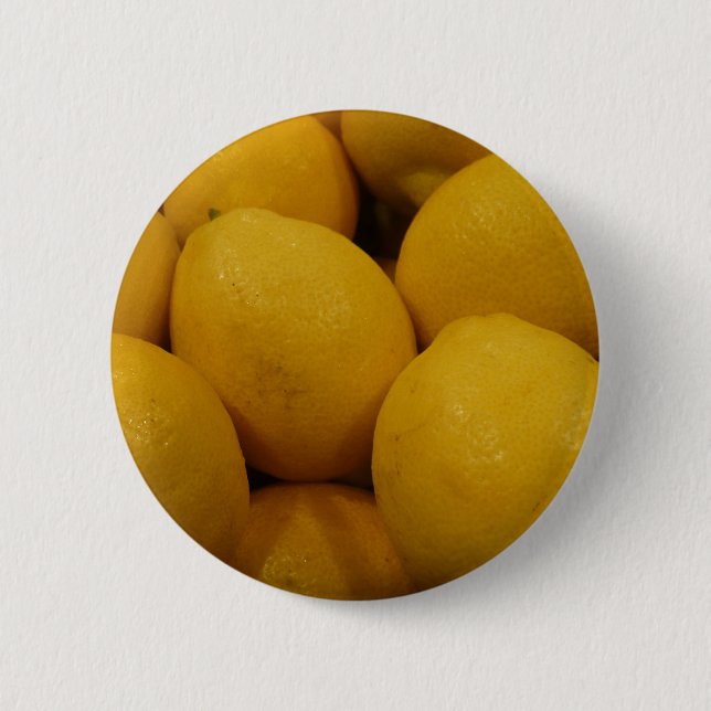 Lemony Lemons 2 Inch Round Button (Front)