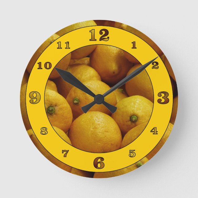 Lemony Time Round Clock (Front)