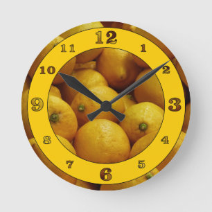 Lemony Time Round Clock