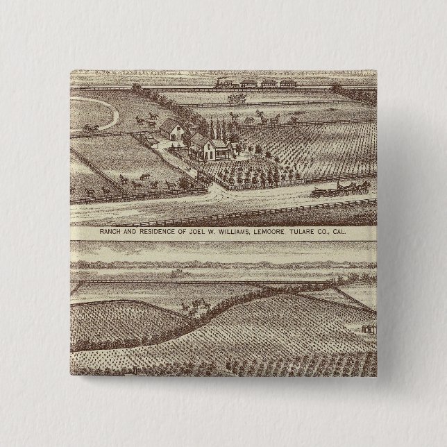 Lemoore, Armona ranches 2 Inch Square Button (Front)