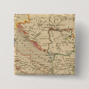 L'Empire Grec, l'Italie, 1125 a 1200 2 Inch Square Button