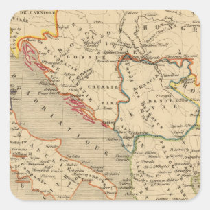 L'Empire Grec, l'Italie, 1125 a 1200 Square Sticker