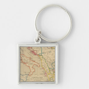 L'Empire Grec, l'Italie, 1300 a 1400 Keychain