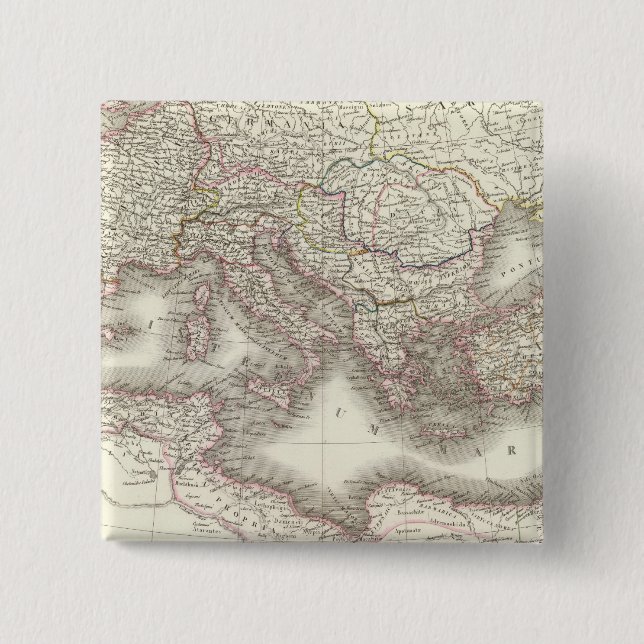L'Empire Romain - Roman Empire 2 Inch Square Button (Front)