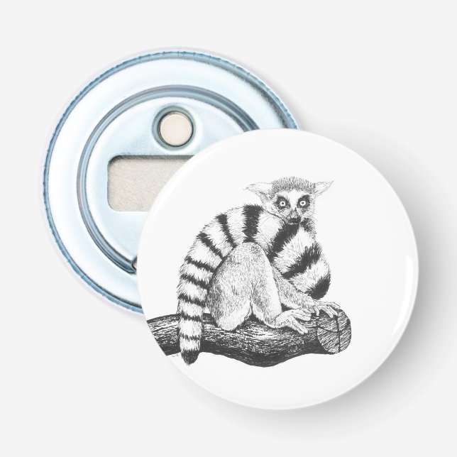 Lemur drawing bottle opener (Front)