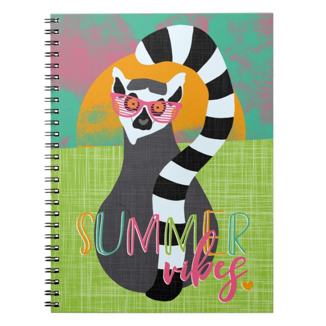 Lemur Life - Summer Vibes Notebook (Front)