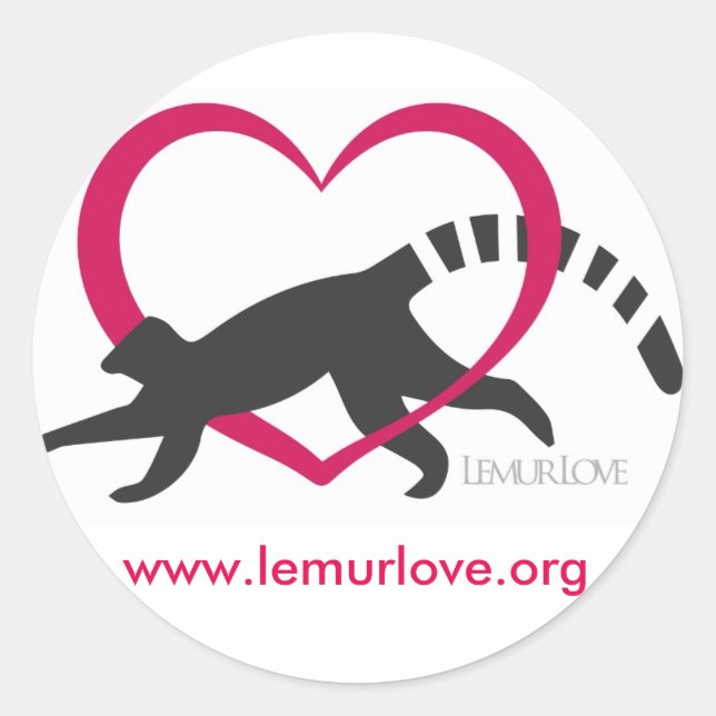 Lemur Love Classic Logo sticker (Front)