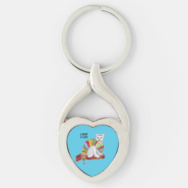 Lemur Love life Keychain (Front)