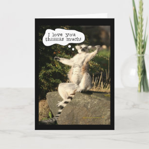 Lemur Love You This Much Funny Fathers Day Card