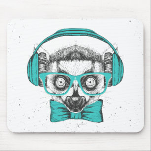 Lemur   Music Lover Mouse Pad