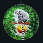 Lemur of Madagascar Dartboard<br><div class="desc">Lemur of Madagascar in the Jungle - Original Hand Drawing . Lemurs are primates endemic to the island of Madagascar. The word lemur derives from the word lemures (ghosts or spirits) from Roman mythology. Vector Illustration Copyright BluedarkArt.</div>