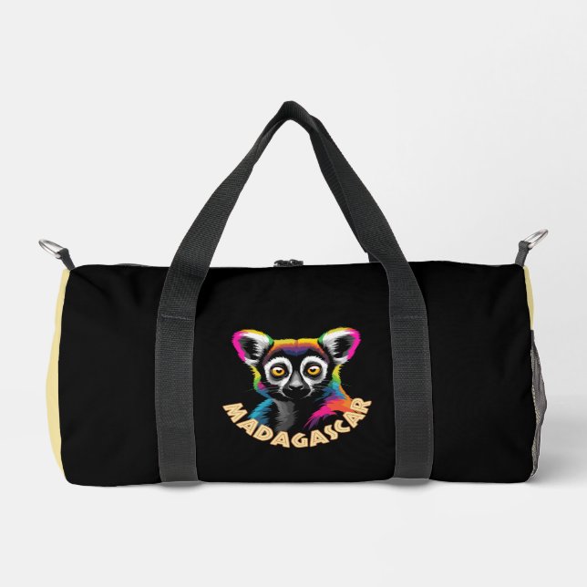 Lemur Of Madagascar Duffle Bag (Front)