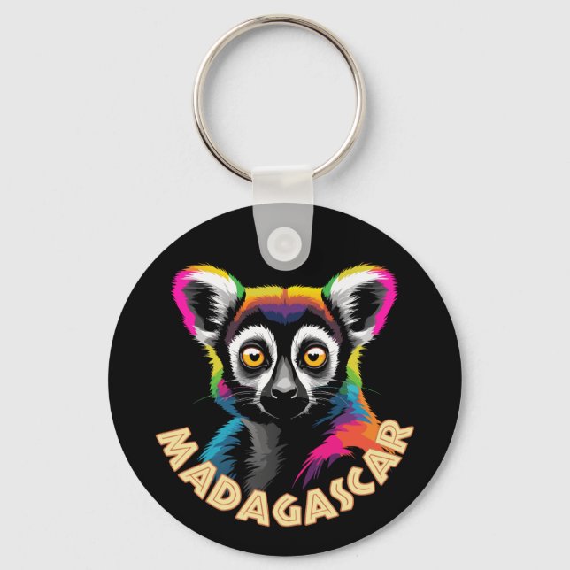 Lemur Of Madagascar Keychain (Front)