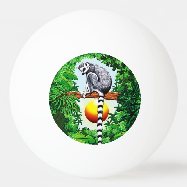 Lemur of Madagascar Ping Pong Ball (Front)