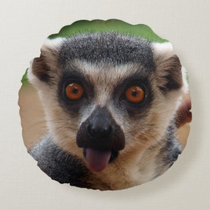 Lemur Round Pillow