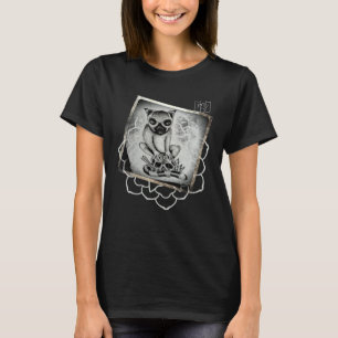 Lemur Skull with Yoga Flower WRYD Actual Artwork T-Shirt