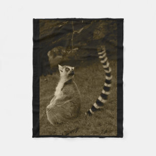 Lemur Tail Valencia Tint Vertical Sticker Fleece Blanket
