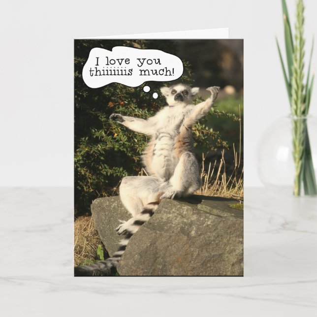 Lemur Vous Aimez Ce Modèle De Carte Fête Mère (Devant)