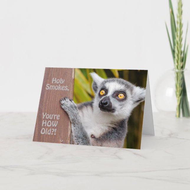 Lemur You're How Old Birthday Card (Front)